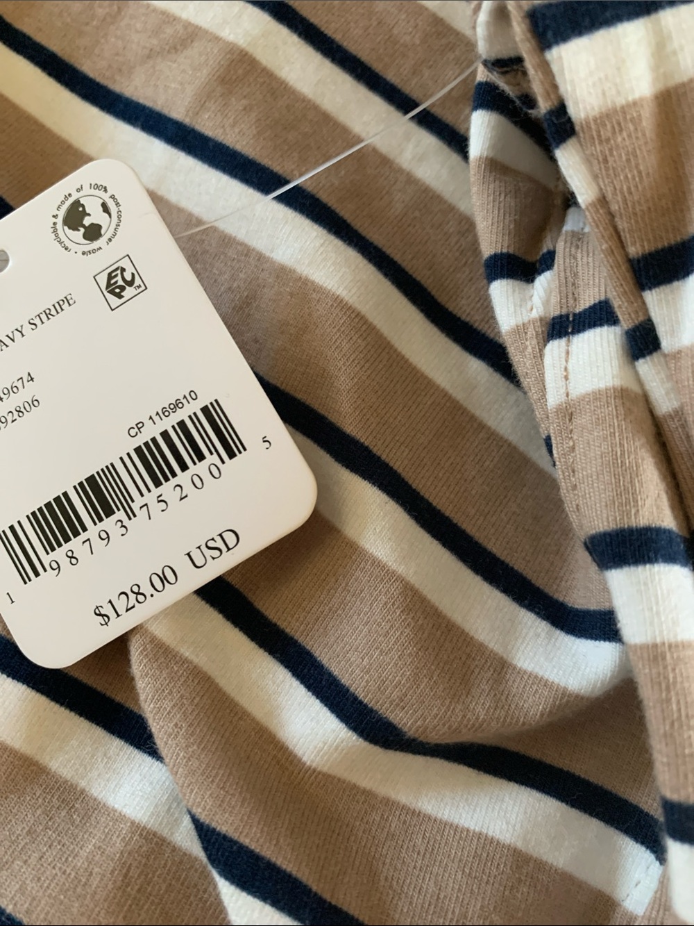 FP Movement SET Up In The Air Midnight Striped Tan Blue Top & Harem Pants NWT - Picture 7 of 9